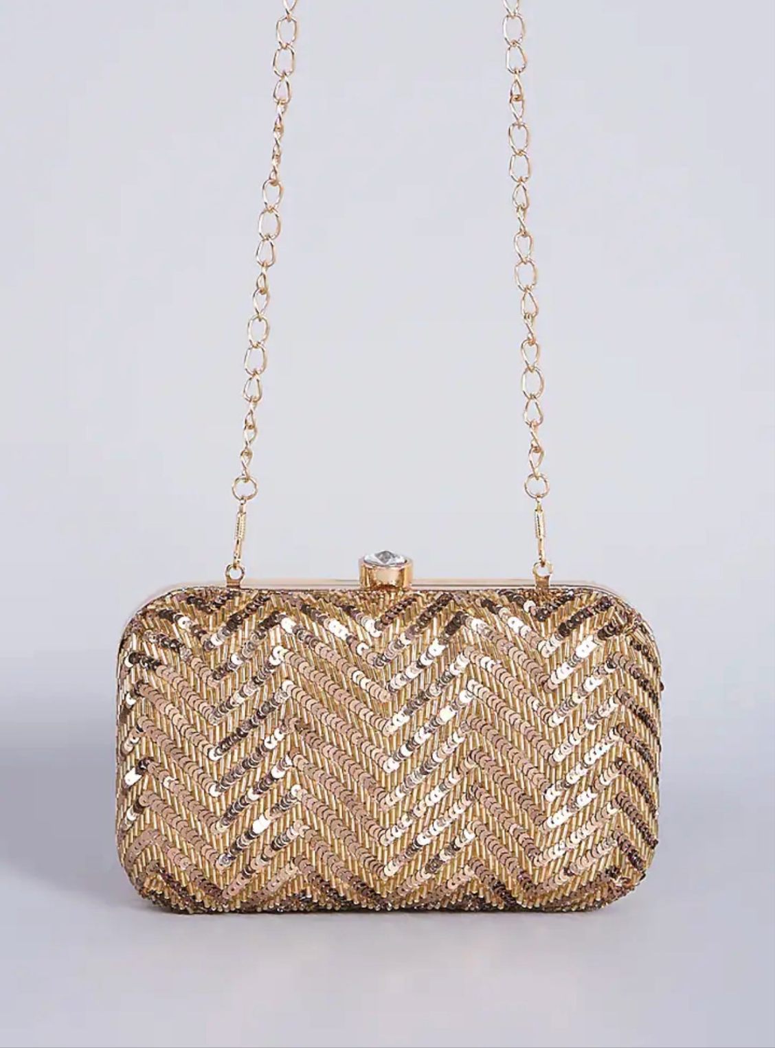 Namrata Sheth - Gold Zigzag sequins Clutch