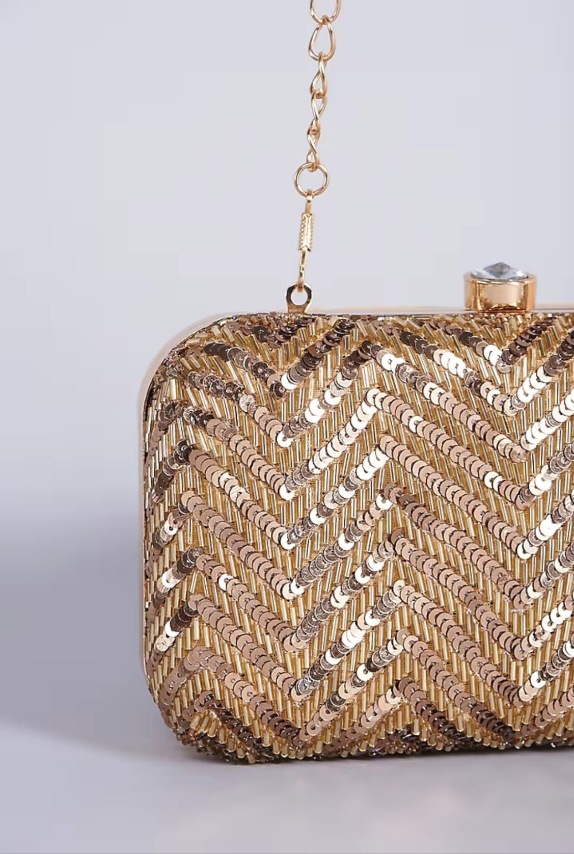 Namrata Sheth - Gold Zigzag sequins Clutch