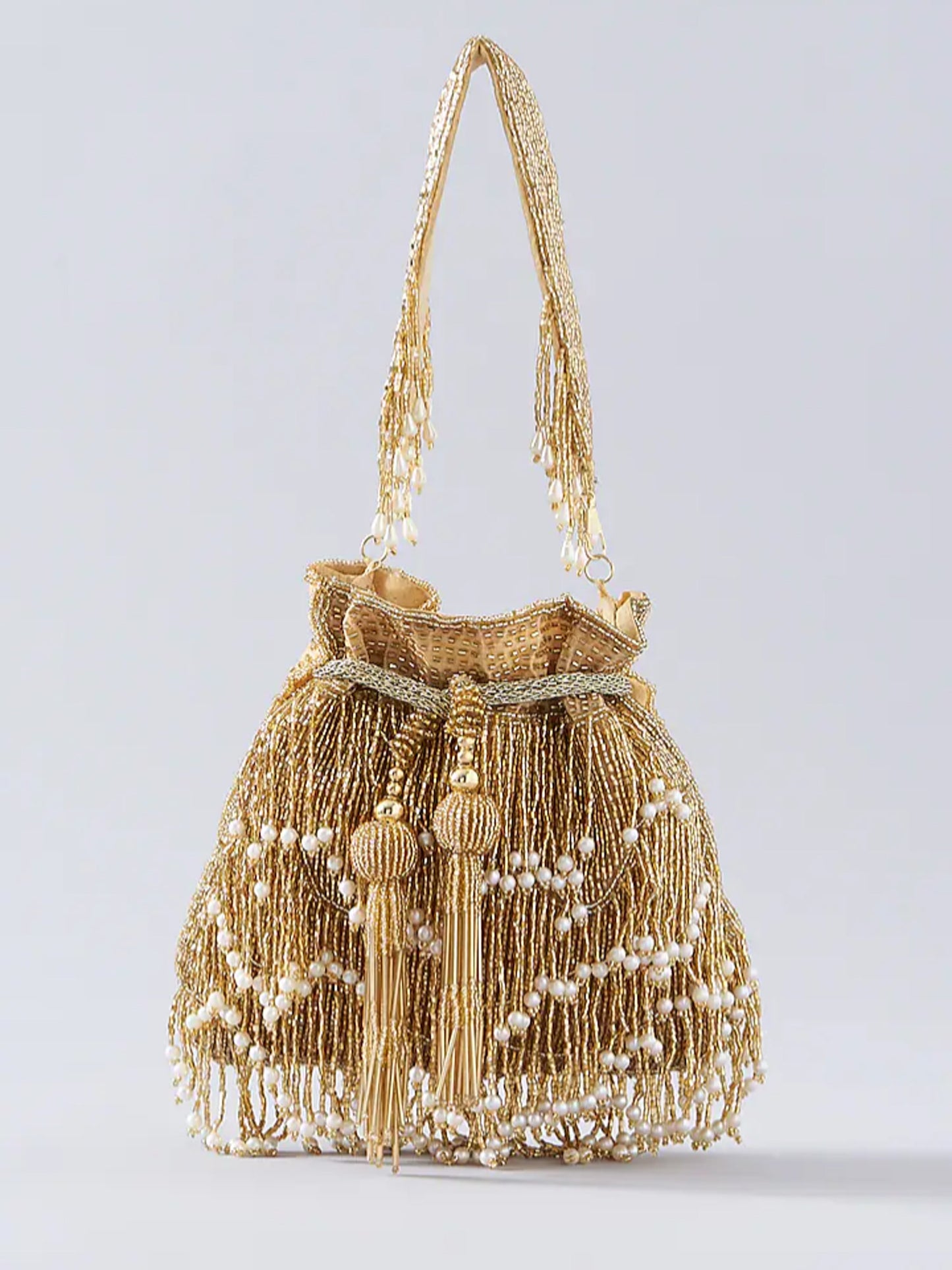 Gold Fringe Glam Potli