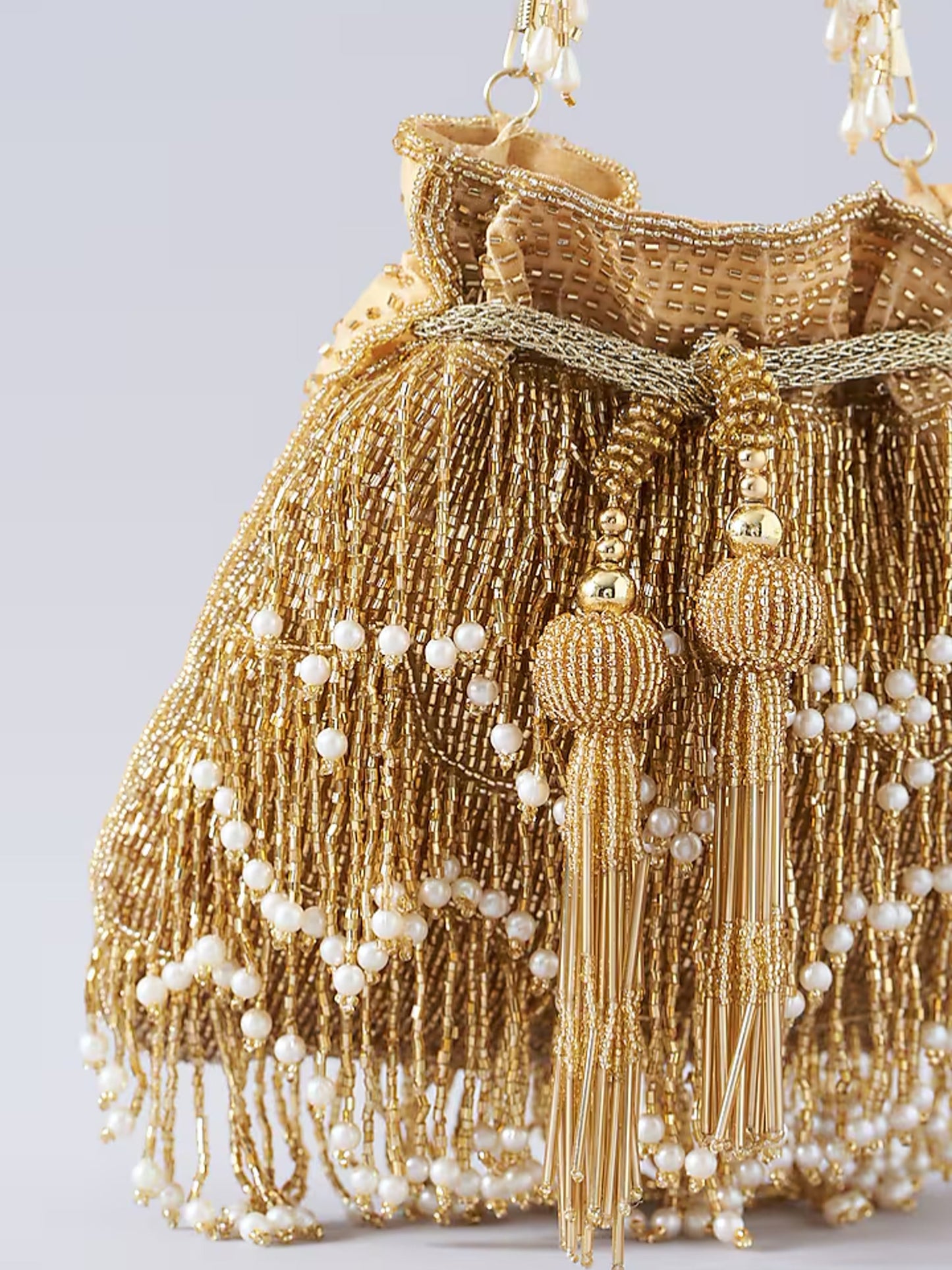 Gold Fringe Glam Potli