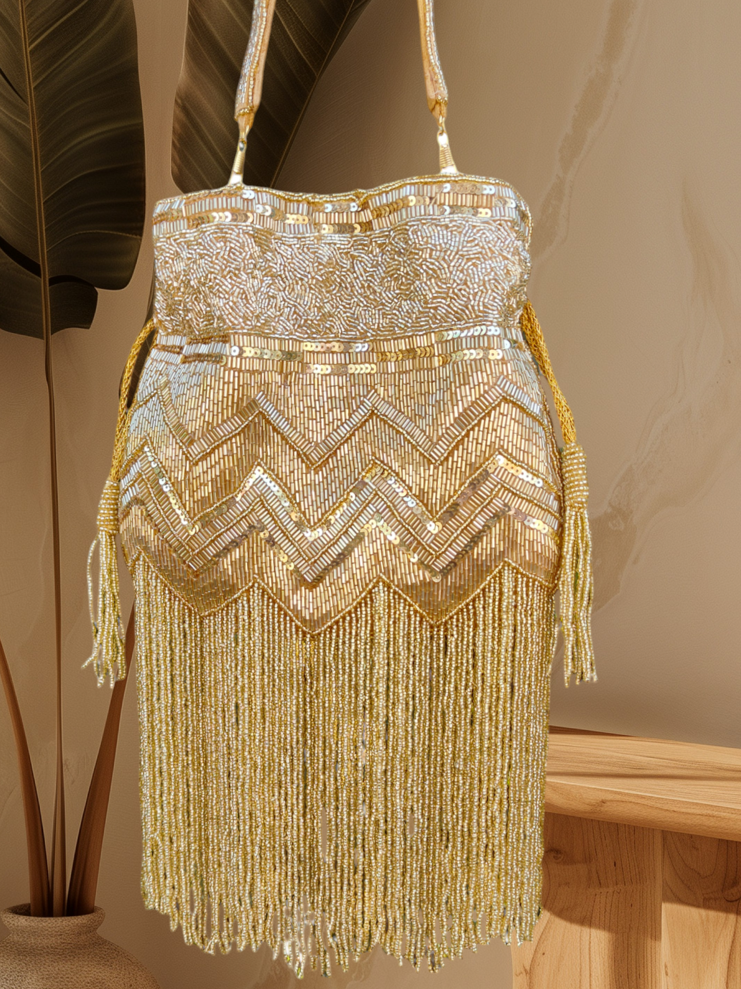 Very Gold Tassels Potli